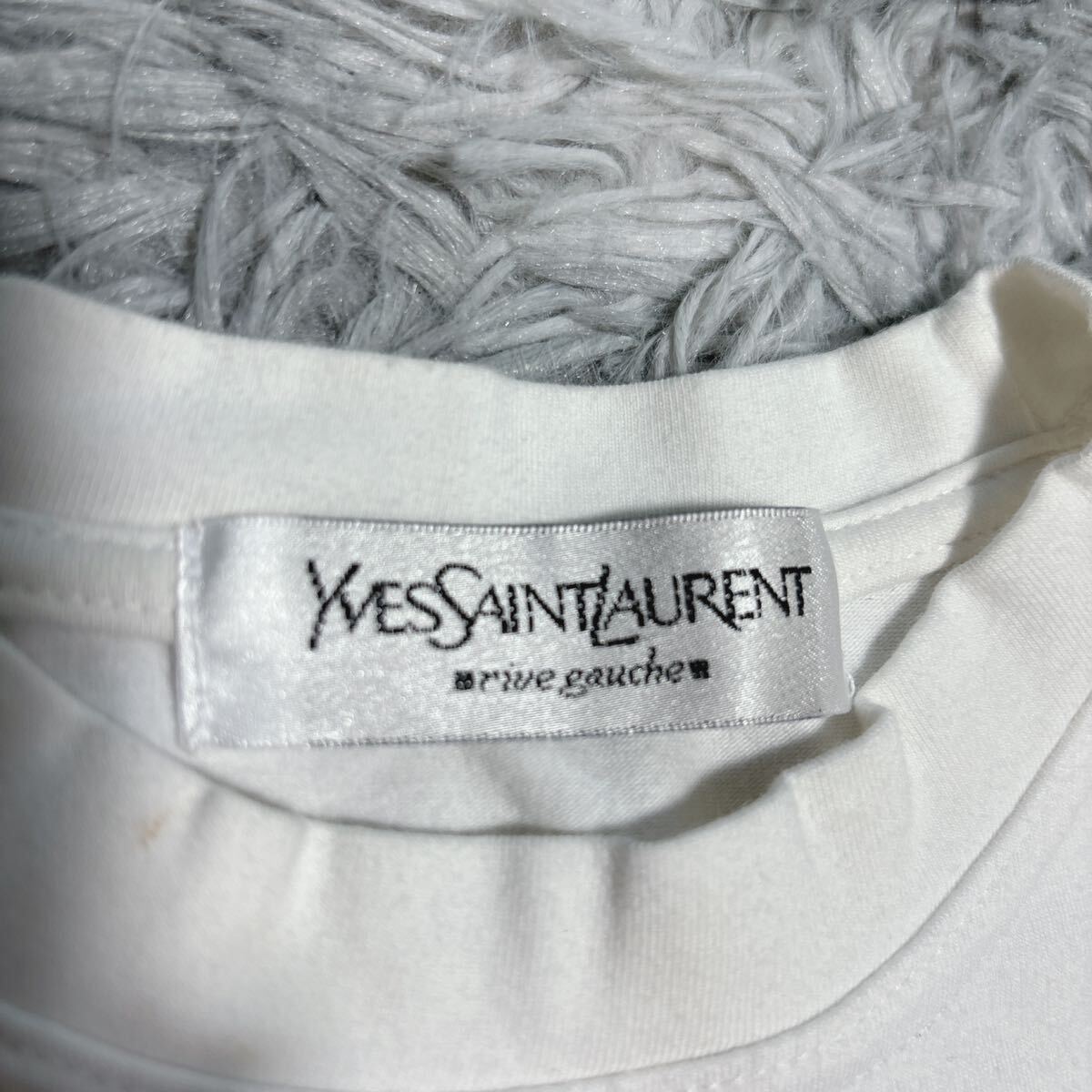 Yves Saint Laurent イヴサンローラン ラインストーン ロゴ T Yves Saint Laurent イヴサンローラン ラインストーン ロゴ T