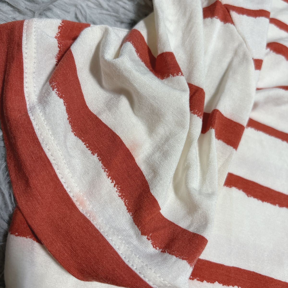 状態良 フランス製 HERMES エルメス マルジェラ期 ボーダー T 状態良 フランス製 HERMES エルメス マルジェラ期 ボーダー T
