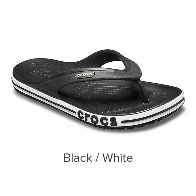 22cm Crocs crocsbaya частота f "губа" Bayaband Flip Black / White M4W6 новый товар 