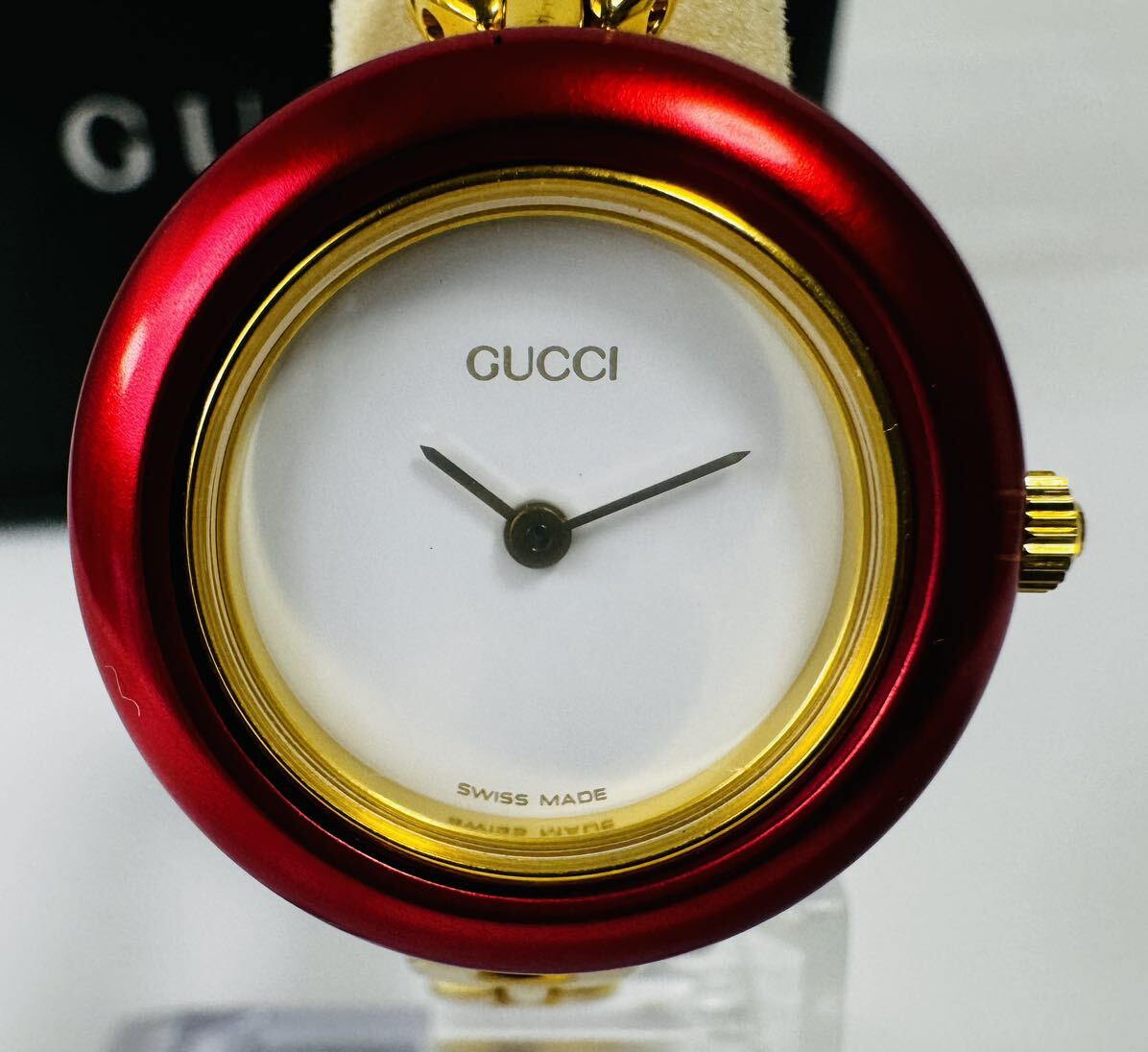 $ [GUCCI] Vintage Gucci перемена оправа breath модель 11/12.2 кварц женские наручные часы с ящиком /269682/625-31