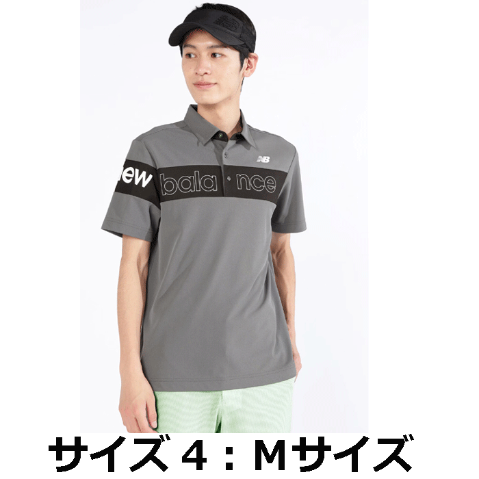 【定価11,000円】ニューバランス ゴルフ 半袖シャツ (4168011-010 サイズ：4) S/SLEEVE COLLAR SHIRT 新品値札付 新作【NewBlance正規品】