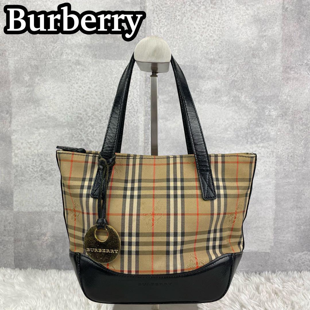  прекрасный товар Burberry большая сумка noba проверка кожа × парусина очарование Burberry ручная сумочка мужской женский 