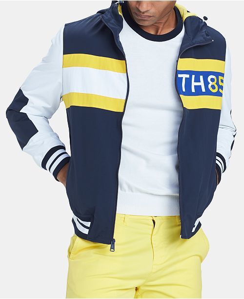 USA正規品【S】 トミーヒルフィガー TOMMY HILFIGER オフショア Offshore ナイロン ウィンドブレーカー 撥水加工 フラッグロゴ フード付