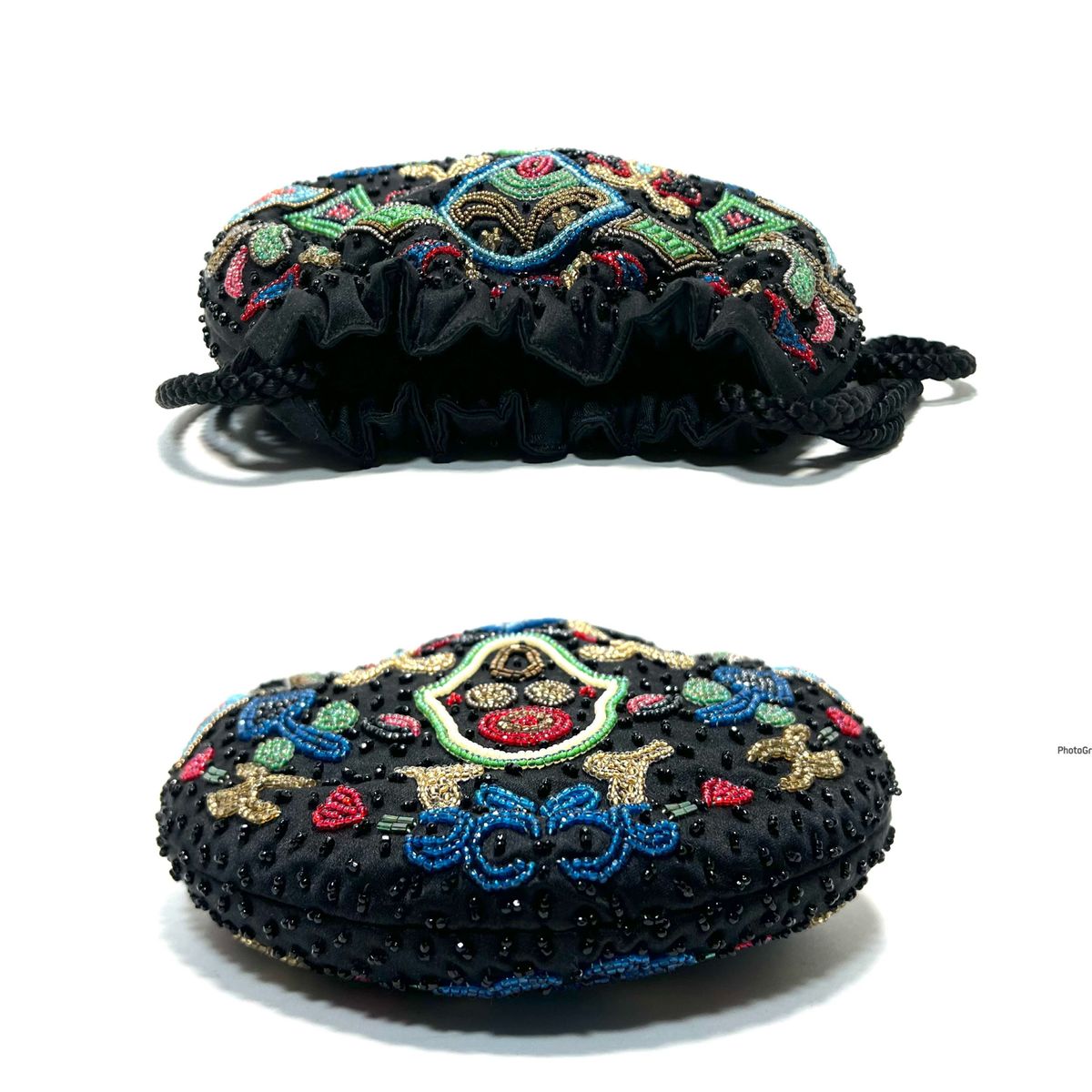 極美品 WAKO 銀座和光 ビーズ刺繍 巾着型 マルチカラー ビーズ 極美品 WAKO 銀座和光 ビーズ刺繍 巾着型 マルチカラー ビーズ