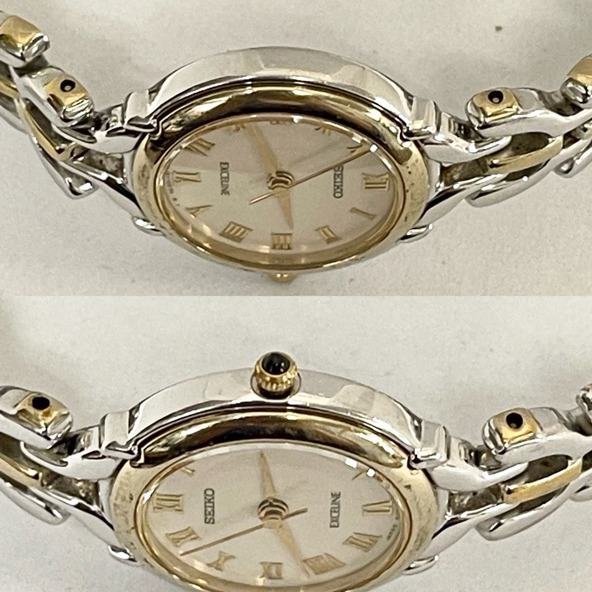 稼働 SEIKO EXCELINE 腕時計 レディース コンビブレス ローマン 稼働 SEIKO EXCELINE 腕時計 レディース コンビブレス ローマン