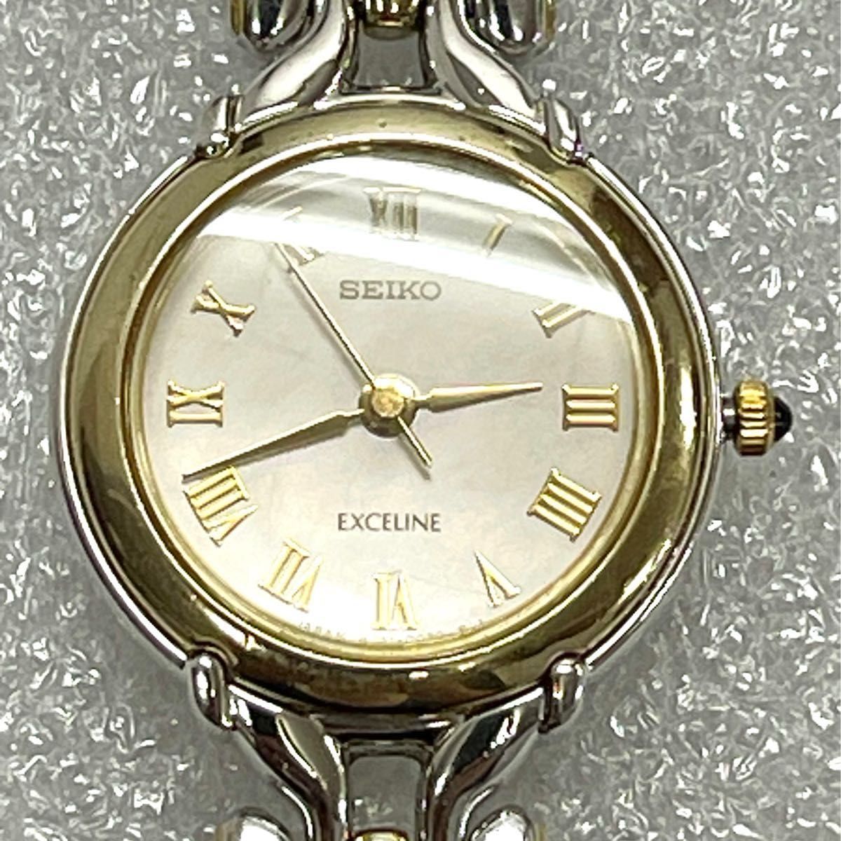 稼働 SEIKO EXCELINE 腕時計 レディース コンビブレス ローマン 稼働 SEIKO EXCELINE 腕時計 レディース コンビブレス ローマン