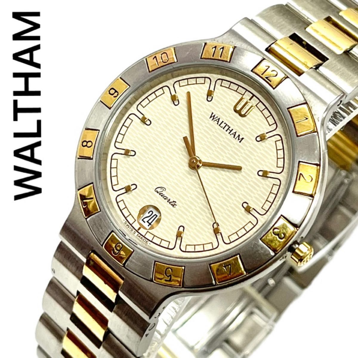 稼働 美品 WALTHAM メンズ腕時計 ウォルサム クォーツ メンズ 稼働 美品 WALTHAM メンズ腕時計 ウォルサム クォーツ メンズ