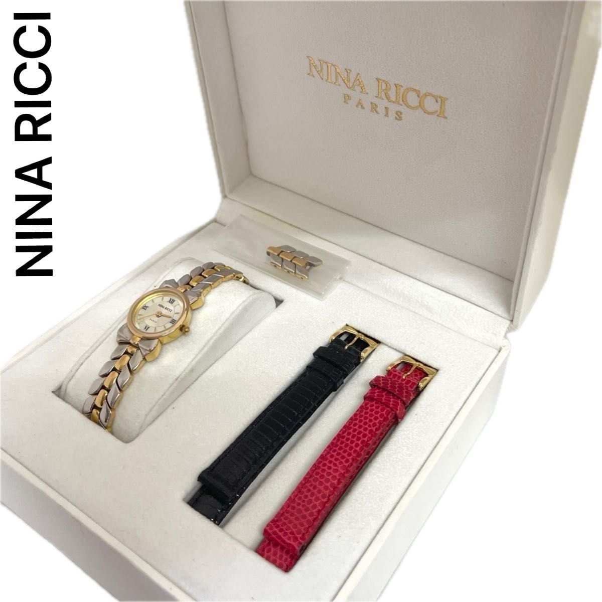 稼働 NINARICCI モデルデポーズ レディース腕時計 リボンケース 稼働 NINARICCI モデルデポーズ レディース腕時計 リボンケース