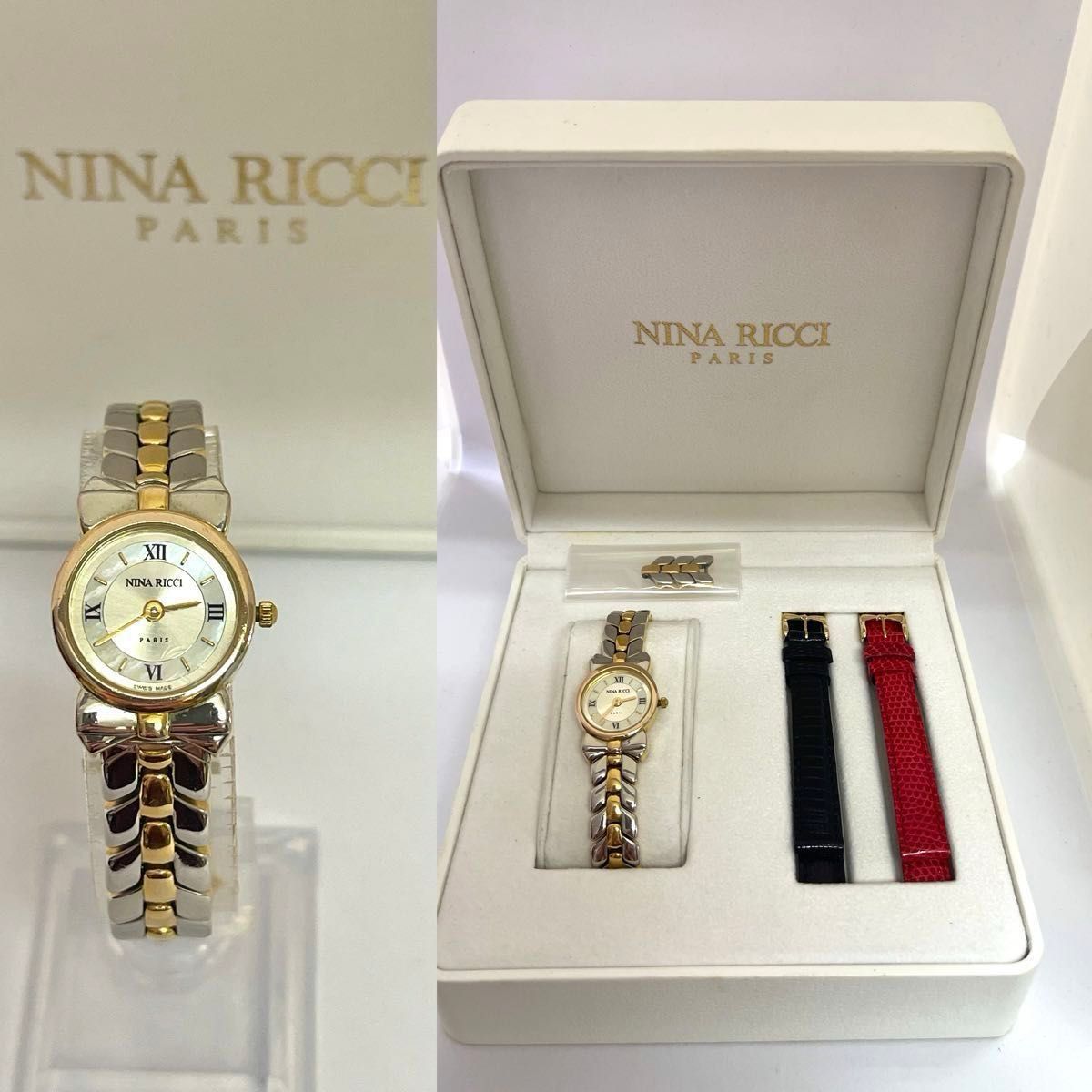 稼働 NINARICCI モデルデポーズ レディース腕時計 リボンケース 稼働 NINARICCI モデルデポーズ レディース腕時計 リボンケース
