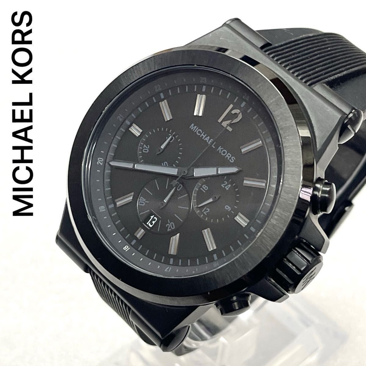 稼働 MICHAEL KORS メンズ腕時計 クロノグラフ オールブラック 稼働 MICHAEL KORS メンズ腕時計 クロノグラフ オールブラック