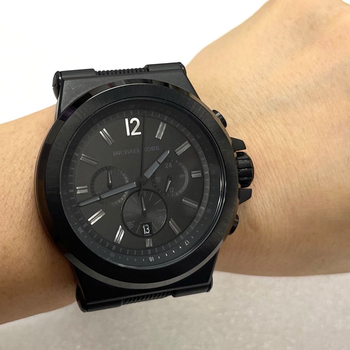 稼働 MICHAEL KORS メンズ腕時計 クロノグラフ オールブラック 稼働 MICHAEL KORS メンズ腕時計 クロノグラフ オールブラック