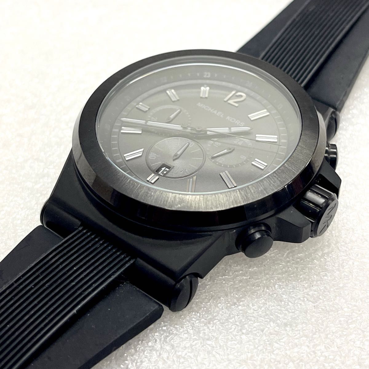 稼働 MICHAEL KORS メンズ腕時計 クロノグラフ オールブラック 稼働 MICHAEL KORS メンズ腕時計 クロノグラフ オールブラック