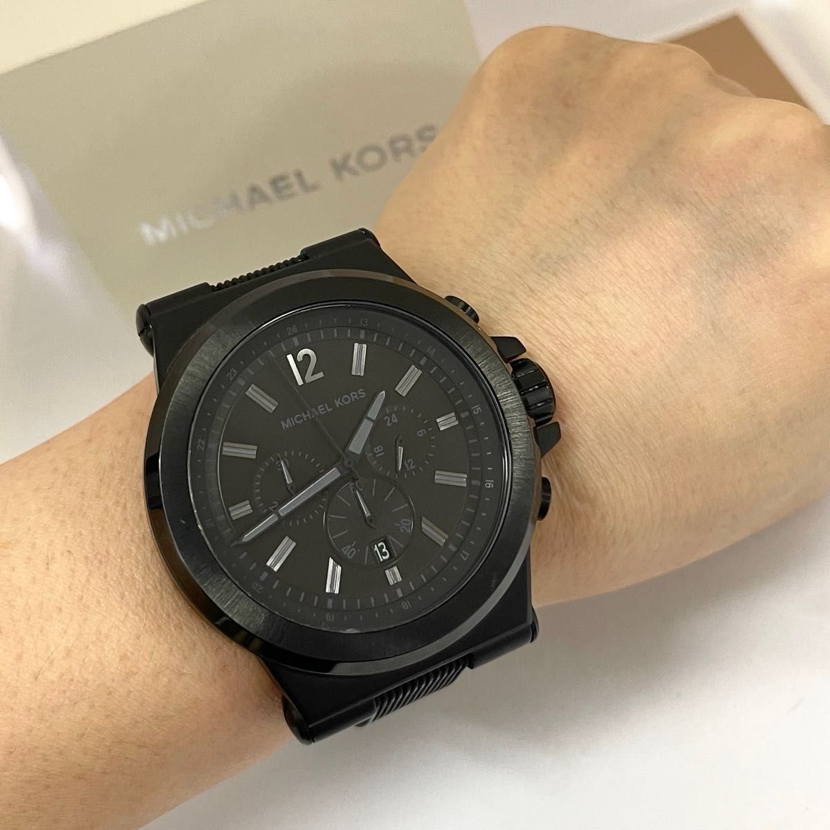 稼働 MICHAEL KORS メンズ腕時計 クロノグラフ オールブラック 稼働 MICHAEL KORS メンズ腕時計 クロノグラフ オールブラック