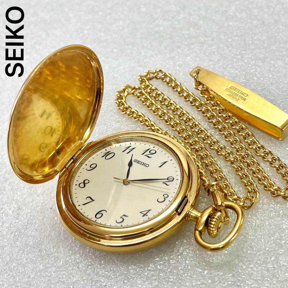 稼働 SEIKO 懐中時計 ハンターケース 高級 クォーツ セイコー 稼働 SEIKO 懐中時計 ハンターケース 高級 クォーツ セイコー