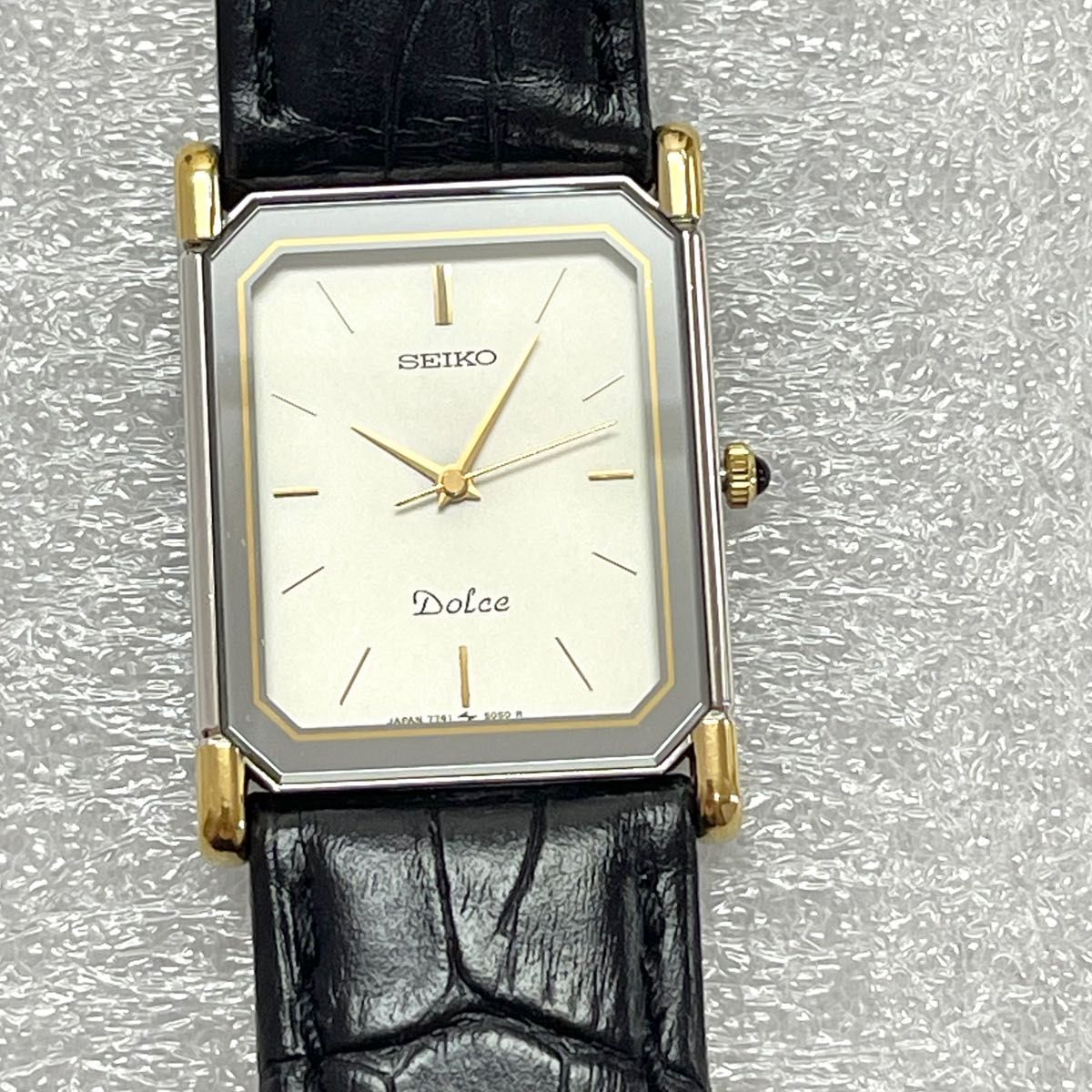 稼働 良品 SEIKO DOLCE レクタンギュラー コンビ 鏡面 セイコー 稼働 良品 SEIKO DOLCE レクタンギュラー コンビ 鏡面 セイコー