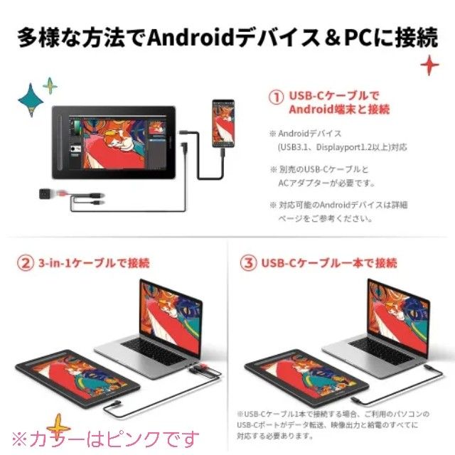 セット売】【お絵描きスターターセット】液晶タブレット+ セット売】【お絵描きスターターセット】液晶タブレット+