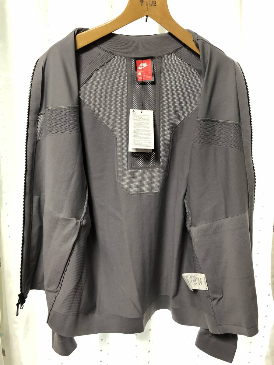新品 Nike NSW Tech knit jacket M 定価27,000円 18ss ナイキ テック テックニット 灰 グレー_画像2