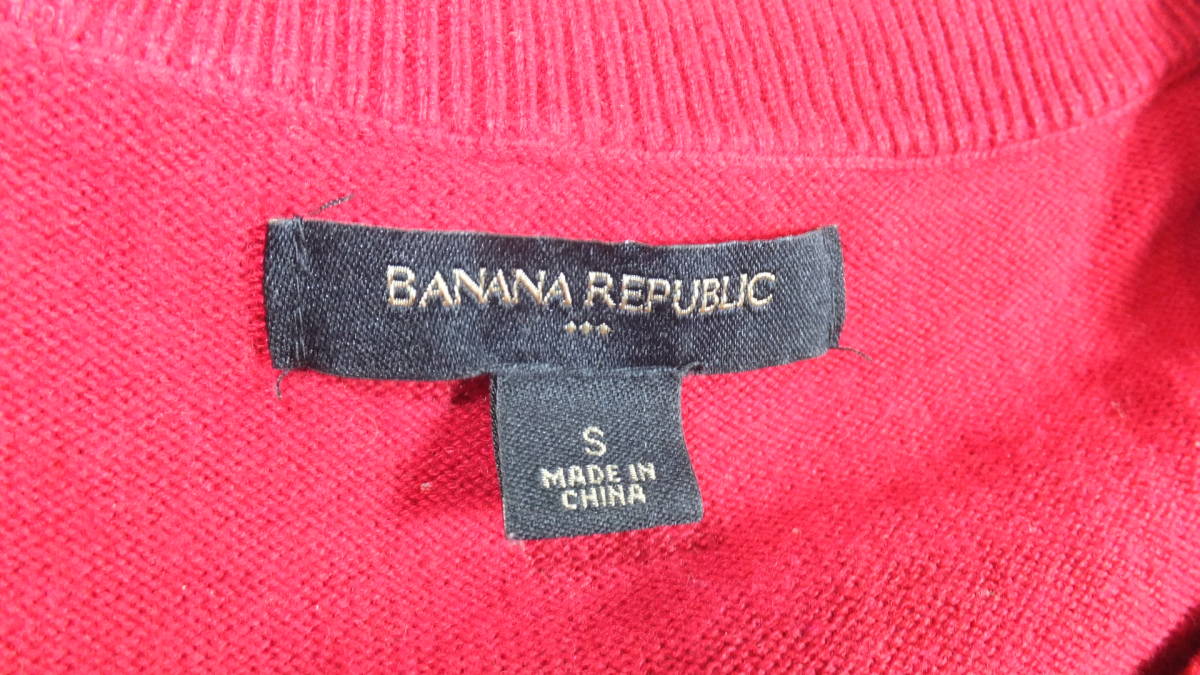 ★BANANA REPUBLIC★Ladies Long sleeve red tops バナナリパブリックレディース赤のトツプス サイズS　USED IN JAPAN_画像4