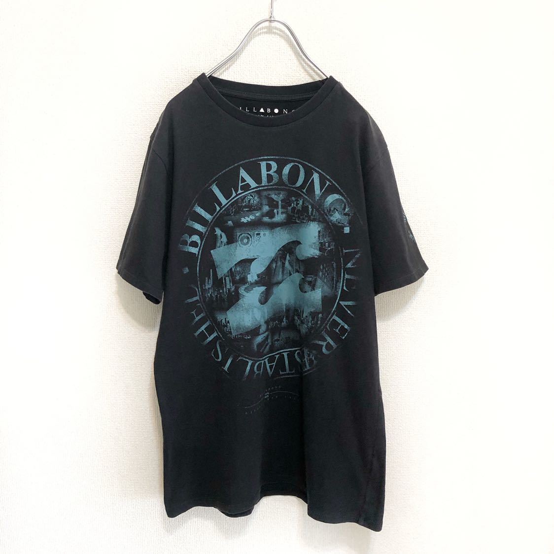 【送料無料】BILLABONG ビラボン★ロゴプリント 半袖Tシャツ ネイビー 紺