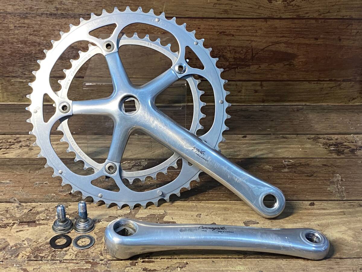 ル 年末のプロモーション クランクセット RECORD レコード Campagnolo カンパニョーロ HM525 172.5mm 9S 53/39T クランク