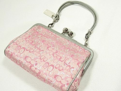 COACHコーチレディース女性用オプティックシグネチャールレックスフレイムドポーチハンドバッグ（ピンク）8948