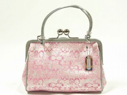 COACHコーチレディース女性用オプティックシグネチャールレックスフレイムドポーチハンドバッグ（ピンク）8948