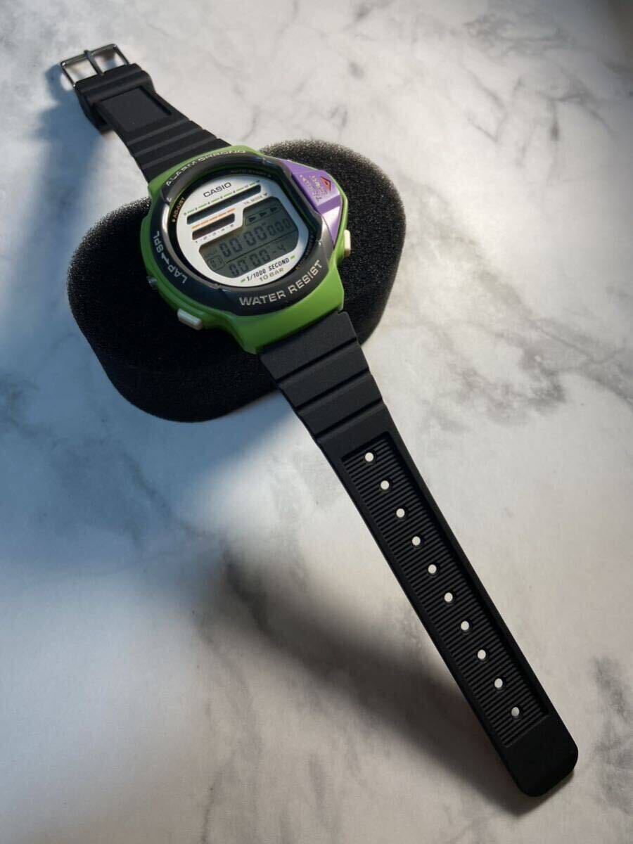 90's Vintage CASIO SKX-1000 JAPAN EVA初号機カラー 新品電池 90's Vintage CASIO SKX-1000 JAPAN EVA初号機カラー 新品電池