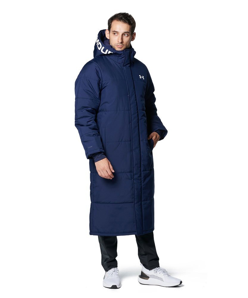 1529514-UNDER ARMOUR/メンズ UAロゴ ロングコート ベンチコート スポーツ観戦/LG