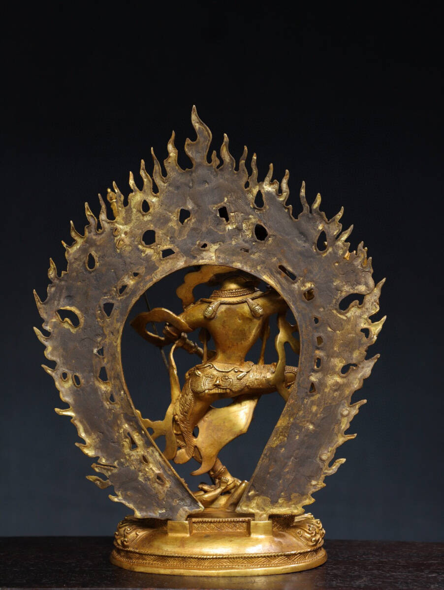古寶奇蔵】銅製・塗金・虚空行母像・置物・賞物・中国時代美術 古寶奇蔵】銅製・塗金・虚空行母像・置物・賞物・中国時代美術