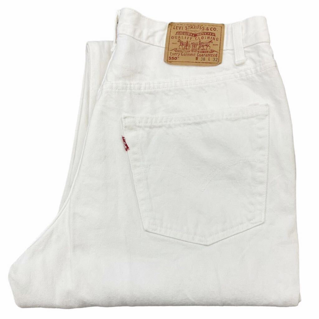 90s USA製 Levi's 550 デニム パンツ W38 L32 ホワイト 90s USA製 Levi's 550 デニム パンツ W38 L32 ホワイト