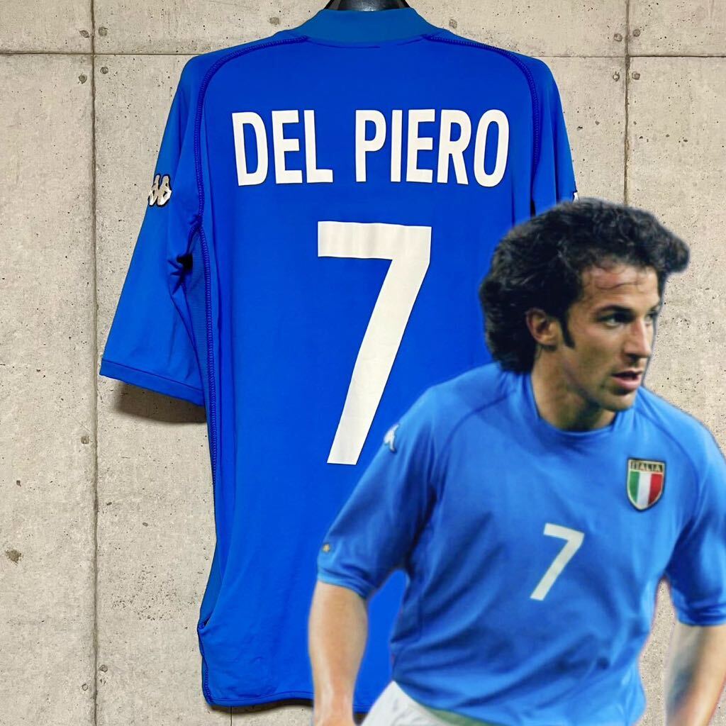 新品/タグ付き】2002日韓W杯 イタリア代表 ♯7 デルピエロ【L 新品/タグ付き】2002日韓W杯 イタリア代表 ♯7 デルピエロ【L