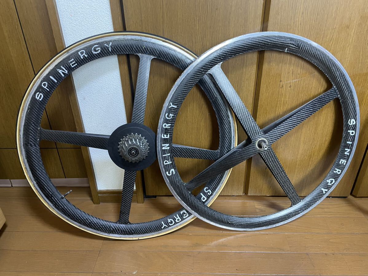 完全売り切り SPINERGY スピナジーカーボンホイール 700c バトンホイール 前後セット