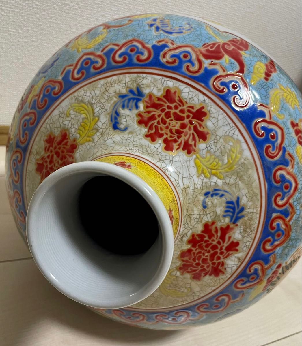 伝世蔵品】中国古美術 古玩 唐物旧蔵 大清開運窓粉彩 藍釉龍紋梅 伝世蔵品】中国古美術 古玩 唐物旧蔵 大清開運窓粉彩 藍釉龍紋梅