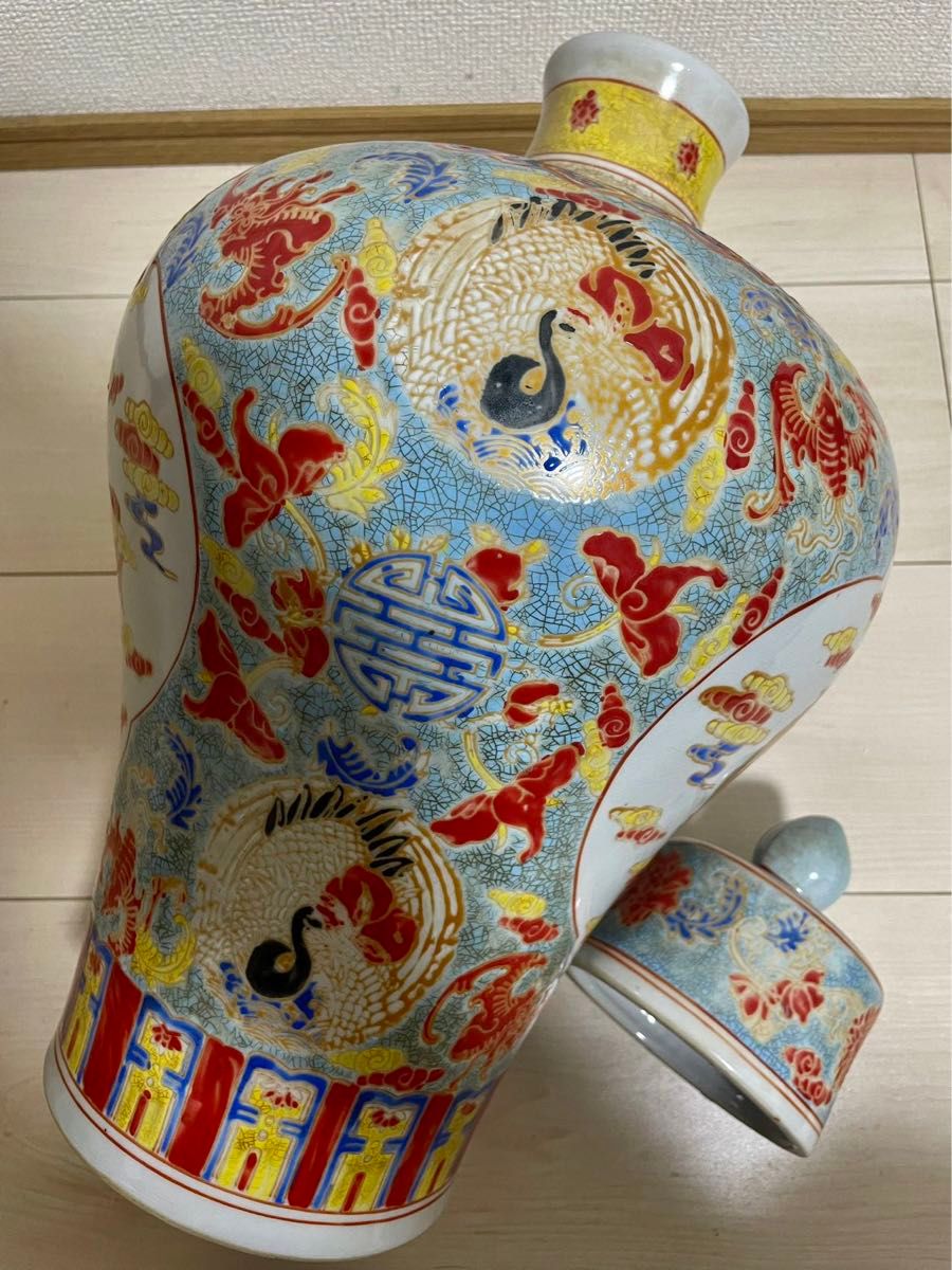伝世蔵品】中国古美術 古玩 唐物旧蔵 大清開運窓粉彩 藍釉龍紋梅 伝世蔵品】中国古美術 古玩 唐物旧蔵 大清開運窓粉彩 藍釉龍紋梅
