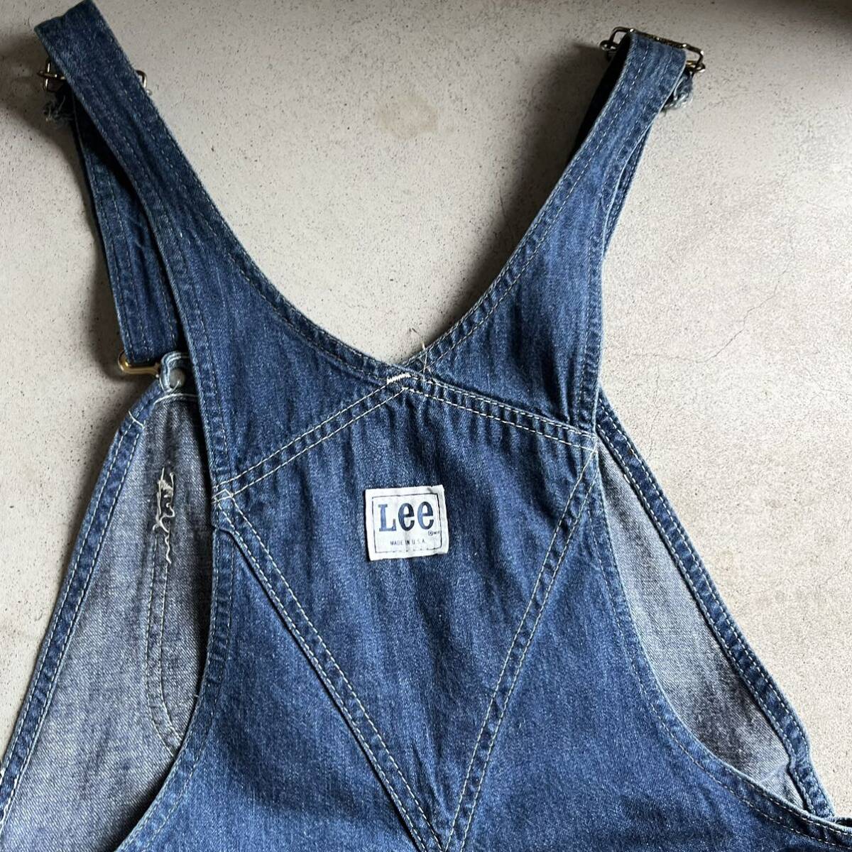 リー Lee'70s vintage デニム オーバーオール usa製 古着 リー Lee'70s vintage デニム オーバーオール usa製 古着