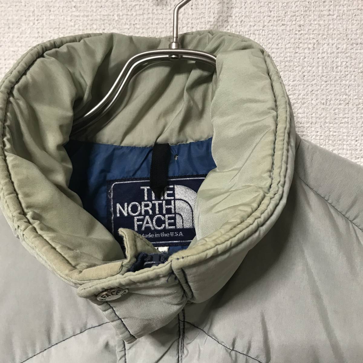 訳アリ★THE NORTH FACE ザノースフェイス★メンズ オールド ダウン ジャケット 登山 アウトドア size L グレー系_画像6