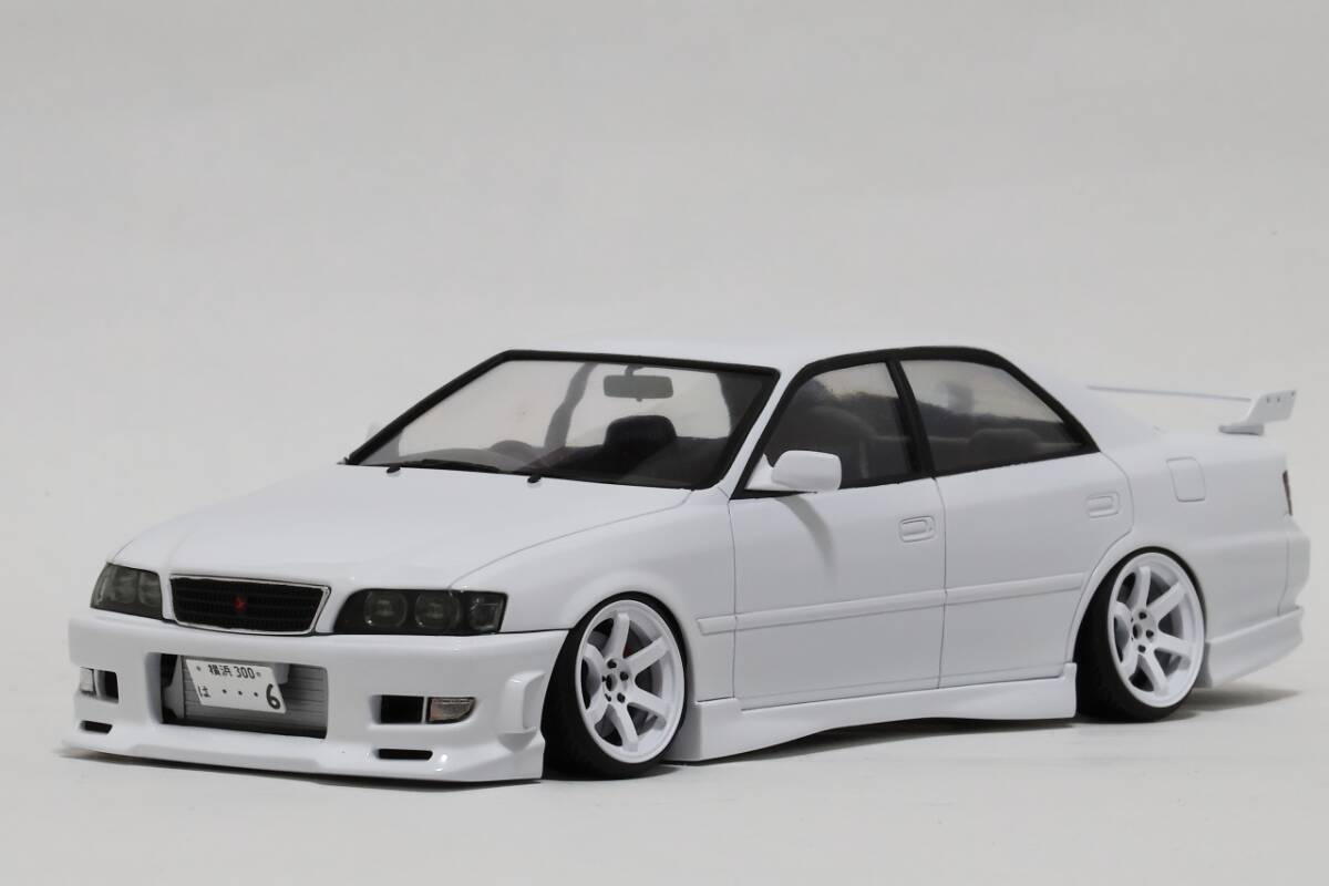 1/24 アオシマ JZX100 BLITZ チェイサー ホワイト TE37 SAGA SL 1/24 アオシマ JZX100 BLITZ チェイサー ホワイト TE37 SAGA SL