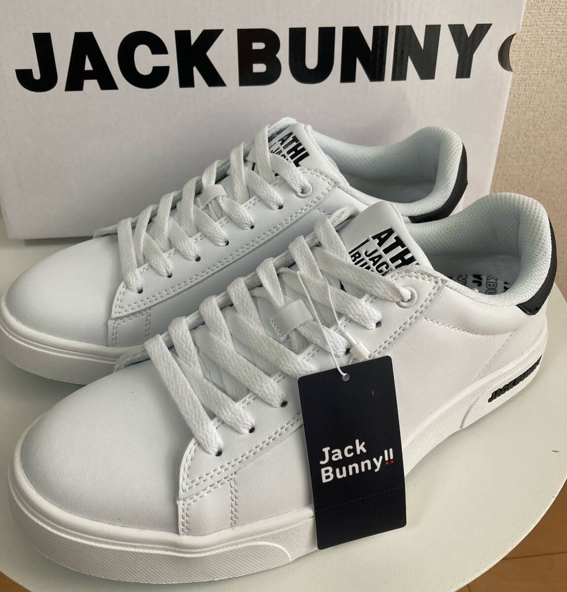 新品 パーリーゲイツ ジャックバニー スパイクレスシューズ 白黒 26.5cm PEARLY GATES JACK BUNNY