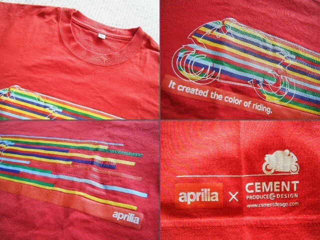  Uniqlo UNIQLO aprilia×CEMENT collaboration T-shirt *kajuru for sport print T-shirt red color size L First li Tey ring company manufactured goods 