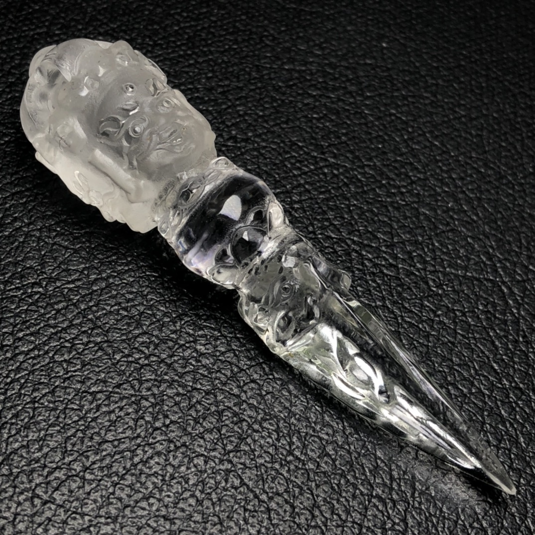 珍品旧蔵*清時代 西藏老料 水晶藏傳 仏教密宗法器 四面金剛杵 珍品旧蔵*清時代 西藏老料 水晶藏傳 仏教密宗法器 四面金剛杵
