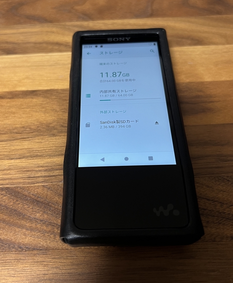 Sony Walkman NW-ZX507 レザーケース付き SONY NW-ZX507 レザーケース付き 使用少なめ(Sony Walkman NW