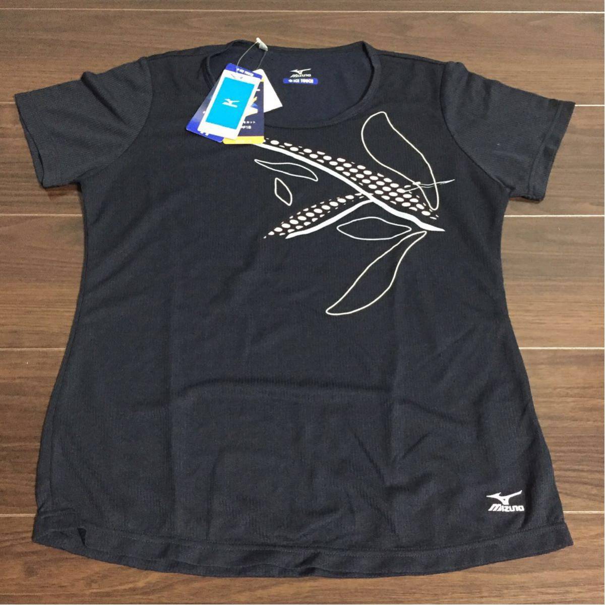 新品タグ付 Mizuno レディースM Tシャツ ヨガ ランニング ミズノ アイスタッチ UPF15 UVカット Ice Touch 速乾 UVケア アウトドア メッシュ_画像1