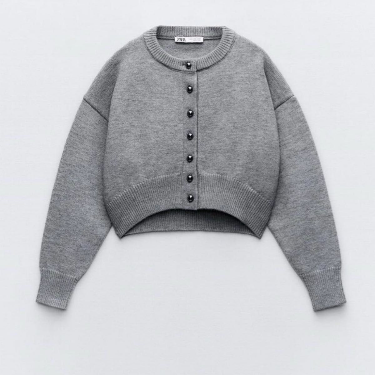 ZARA ザラ クロップドニットカーディガン サイズS グレー|Yahoo ZARA ザラ クロップドニットカーディガン サイズS グレー|Yahoo
