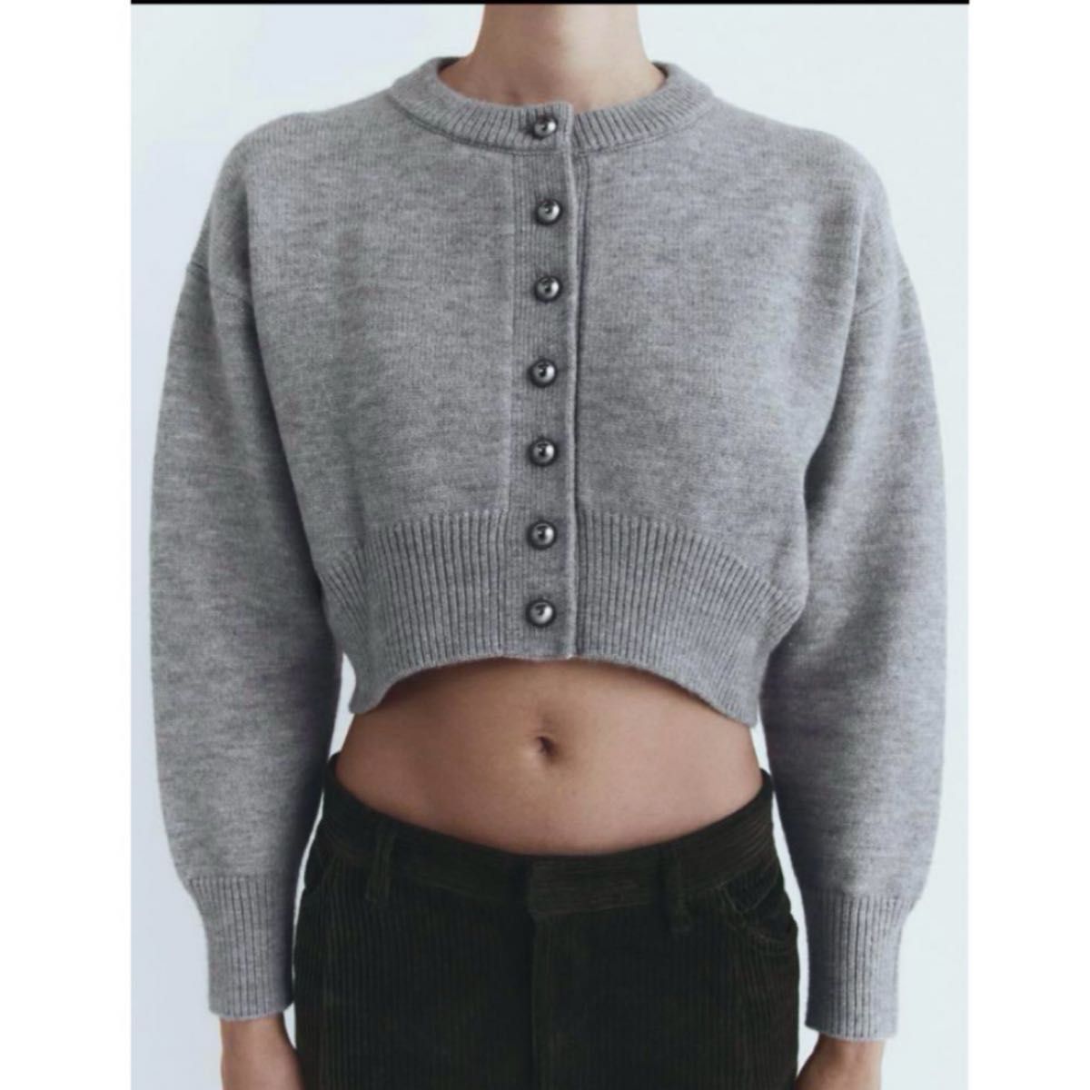 ZARA ザラ クロップドニットカーディガン サイズS グレー|Yahoo ZARA ザラ クロップドニットカーディガン サイズS グレー|Yahoo