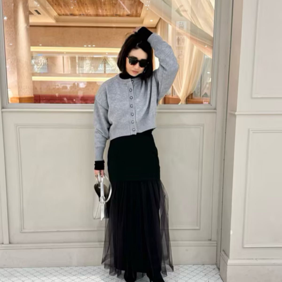 ZARA ザラ クロップドニットカーディガン サイズS グレー|Yahoo ZARA ザラ クロップドニットカーディガン サイズS グレー|Yahoo