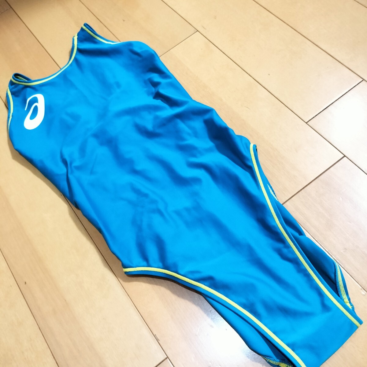 アシックス 競泳水着 ハイカット ホールドカット ターコイズ Mサイズ
