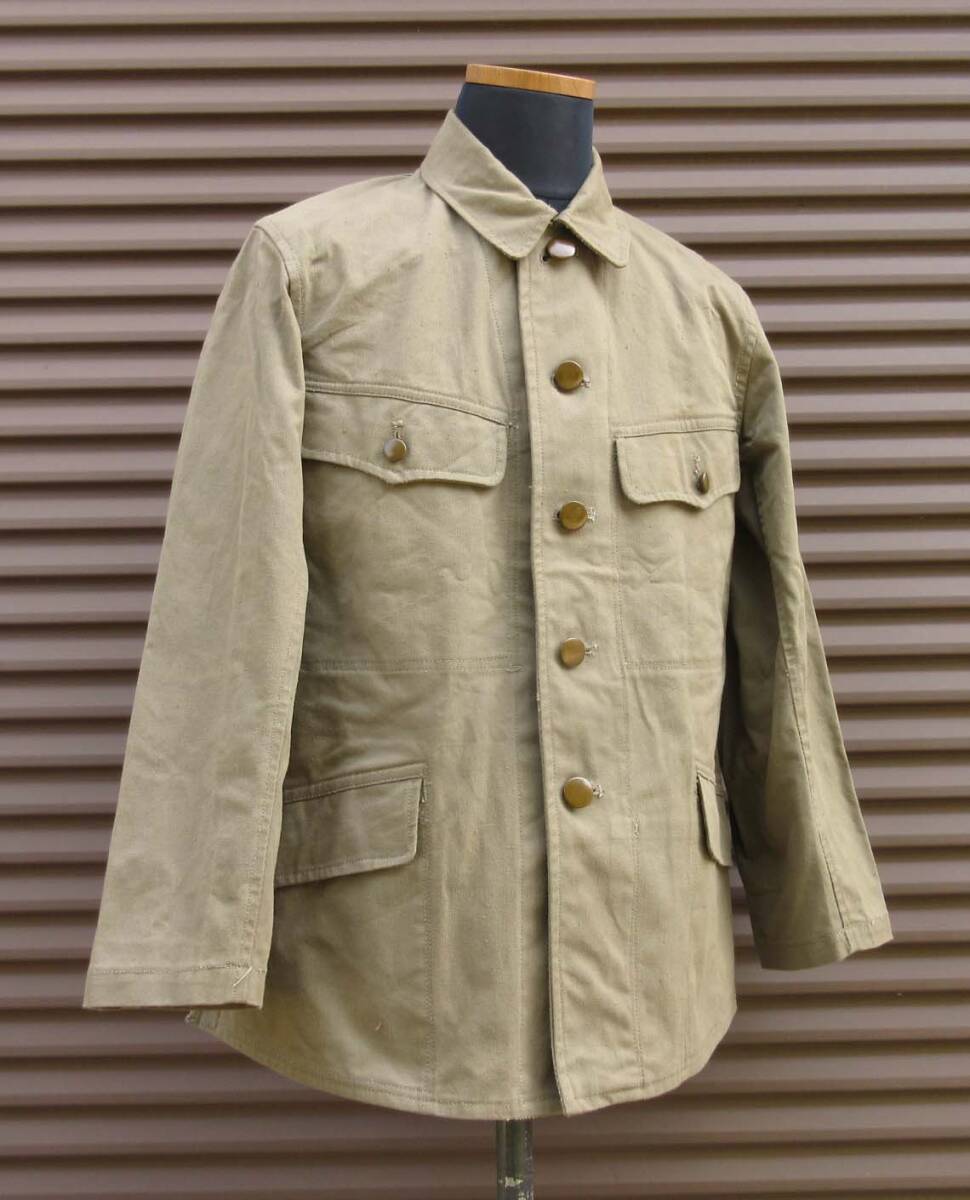 旧日本陸軍・兵、下士官用九八式夏軍衣（未使用 日本軍服軍衣軍刀帯 