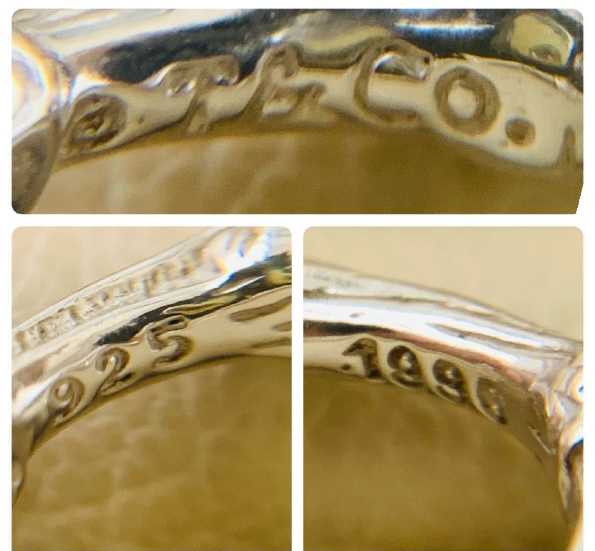 希少 Tiffany ティファニー 大きい リング 指輪 バンブー 17号 希少 Tiffany ティファニー 大きい リング 指輪 バンブー 17号