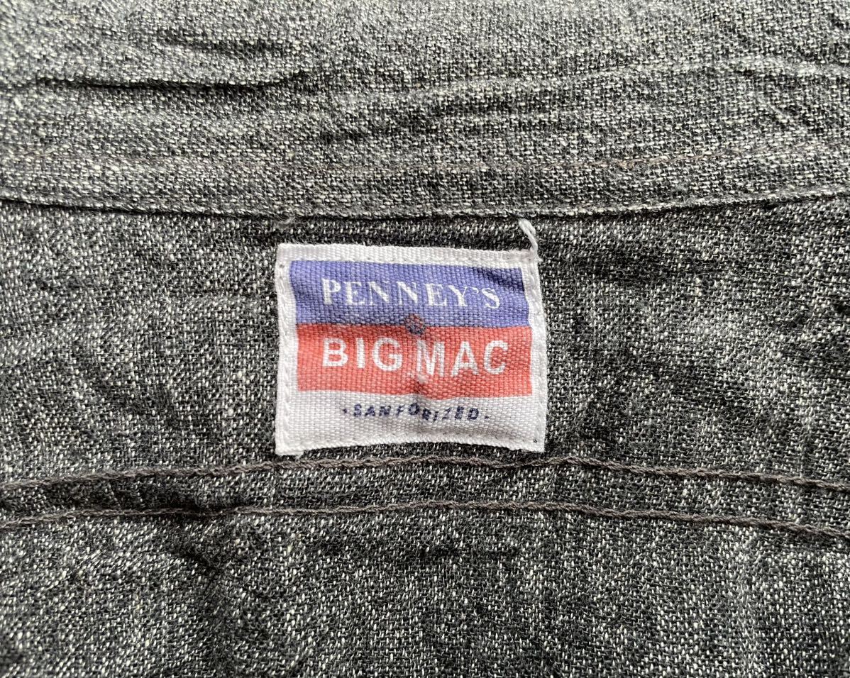50s BIGMAC ビッグマック 黒シャン ブラックシャンブレーシャツ 50s BIGMAC ビッグマック 黒シャン ブラックシャンブレーシャツ