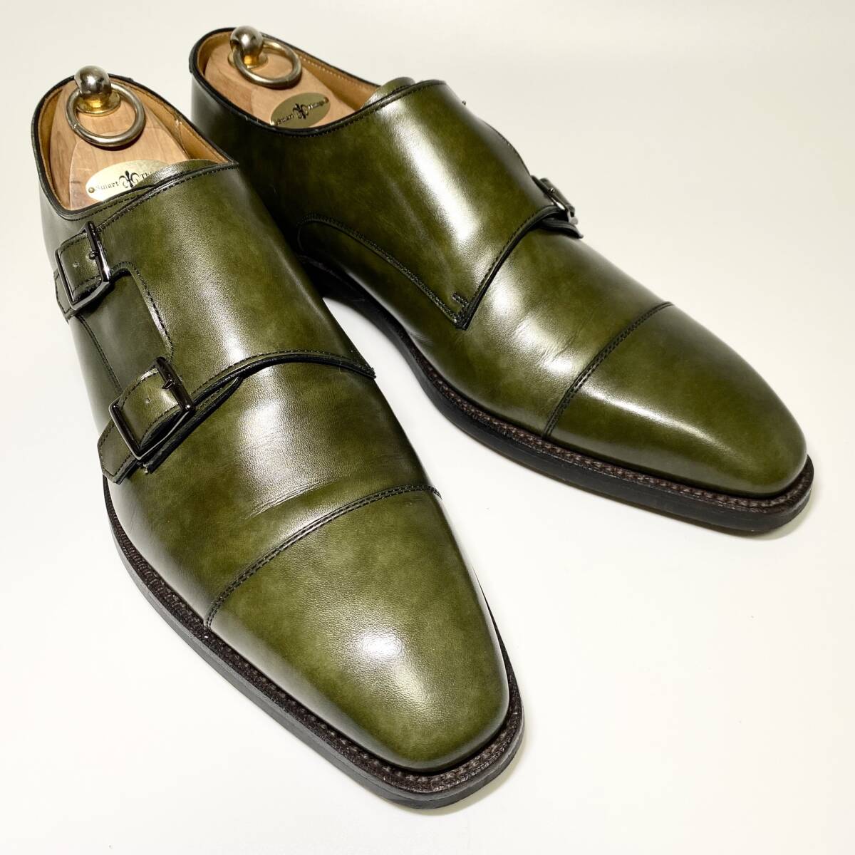 美品 【REGAL】リーガル 26 5cm 緑 グリーン 07UR ダブルモンク 美品 【REGAL】リーガル 26 5cm 緑 グリーン 07UR ダブルモンク